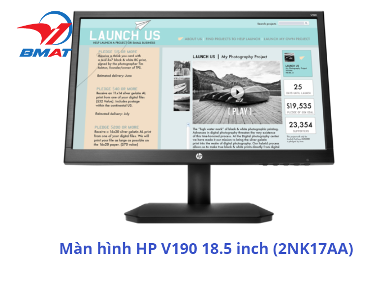 Màn hình HP V190 18.5 inch (2NK17AA)